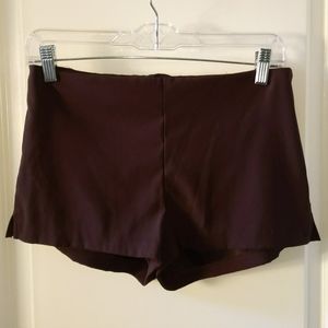 R Wear Rampage Brown Shorts Slit Sides Zip Size 7